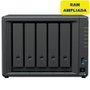 Synology NAS DiskStation DS1525+/32G - 5 Bahías 3.5"/2.5", 32GB DDR4, 2x 2.5GbE, Formato Torre, Soporta NVMe SSD y Expansión DX525